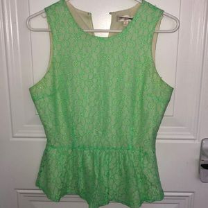 Babydoll Green Lace Top